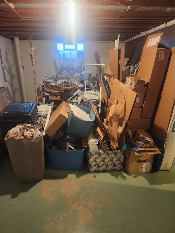 Roll-off dumpster container at job site for Construction Dumpster Rental in Martinsville